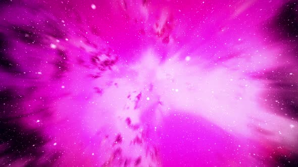 Flying Into A Colorful And Dynamic Nebula In The Outer Space