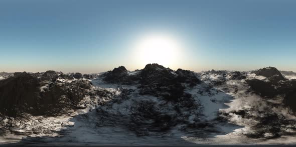 Aerial VR 360 Panorama of Mountains alt