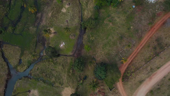 Aerial view of the Morogoro town in  Tanzania