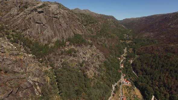 Flying Over High Mountains in Portugal