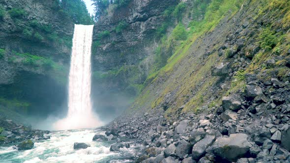 Huge Waterfall In British Columbia