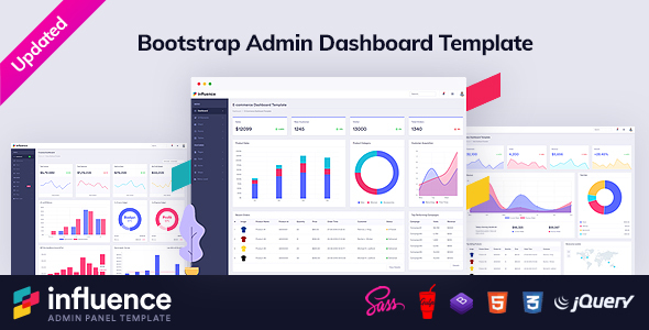 Influence - Bootstrap Admin Panel Template for Web Apps