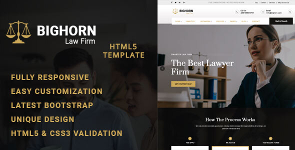 Bighorn -Lawyer, consulting HTML Template