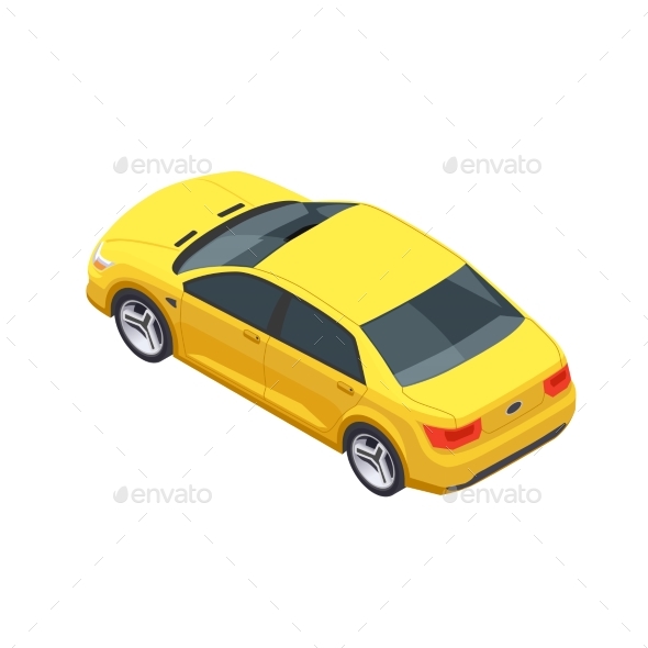 Yellow Electric Car Composition