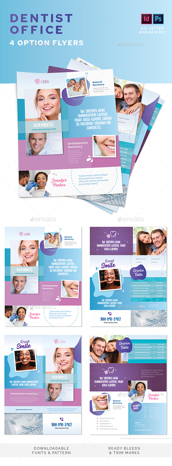 Dentist Office Flyers – 4 Options