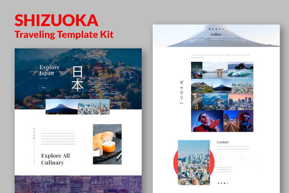 Shizuoka - Travel Elementor Template Kit