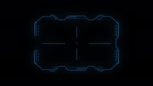 Hud Frame Digital Technology Plexus Lines, Alpha Channel