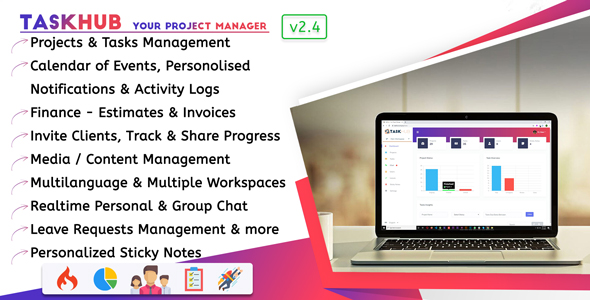 Taskhub - Project Management, Finance, CRM Tool