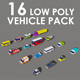 16 Low Poly Vehicle Pack - 3DOcean Item for Sale