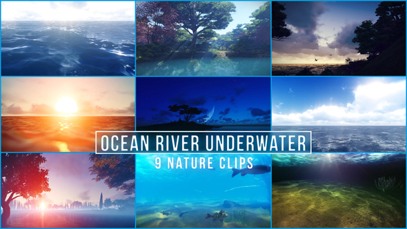Ocean, river, underwater. Nature pack.