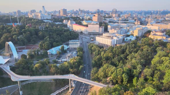 Kyiv, Ukraine Aerial View of the City. Kiev