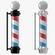 Barber Shop Pole White And Black - 3DOcean Item for Sale
