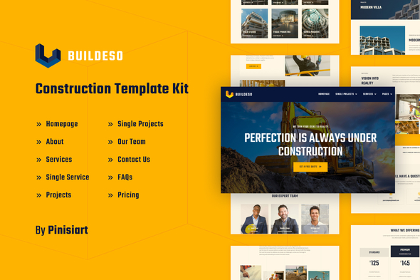 Buildeso | Construction Elementor Template Kit