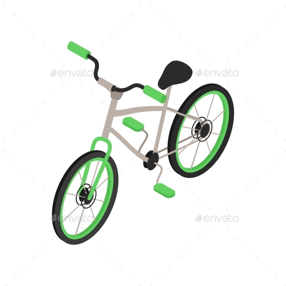 Isometric Bicycle Illustration