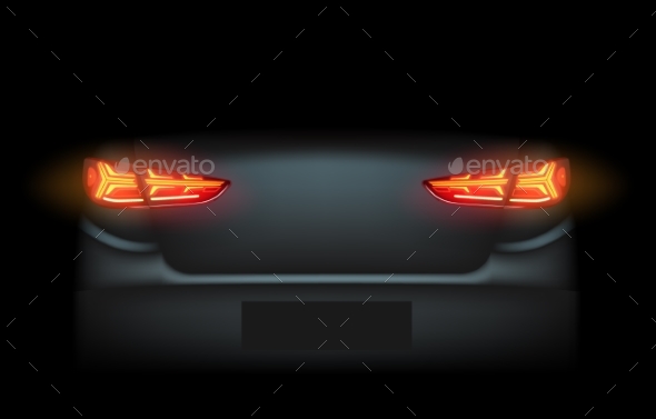 Realistic Automotive Auto Car Led Glowing