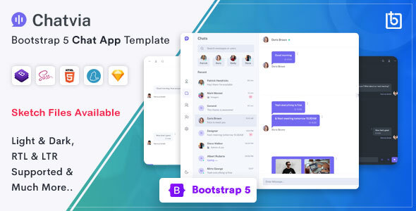 Chat App Website Templates from ThemeForest