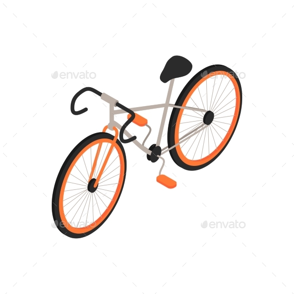 Isometric Bicycle Illustration