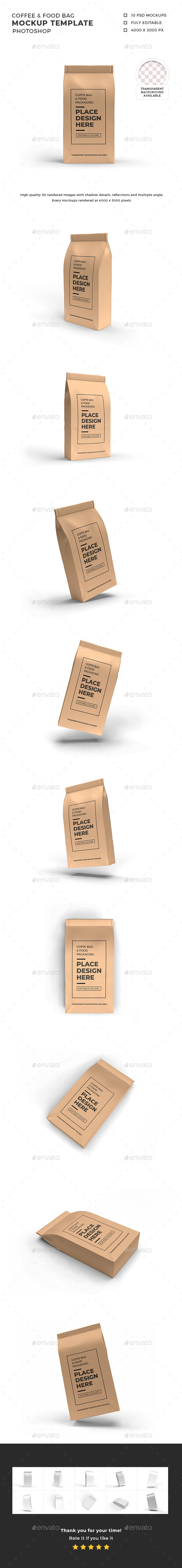 Download Coffee Bag Pouch Graphics Designs Templates