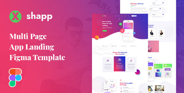 Xshapp - Multipage App Landing Figma Template