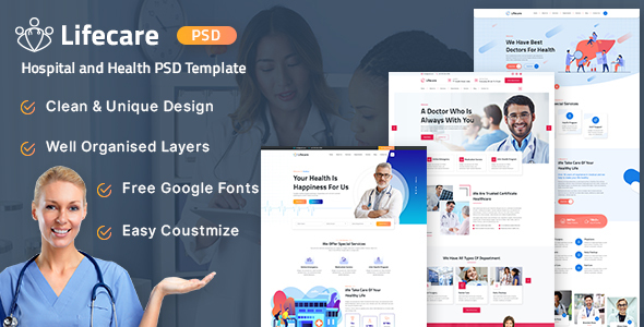 Lifecare - Hospital and Health PSD Template