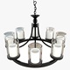 Candle Chandelier White Milk Glass - 3DOcean Item for Sale