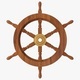 Classic decorative wood helm - 3DOcean Item for Sale