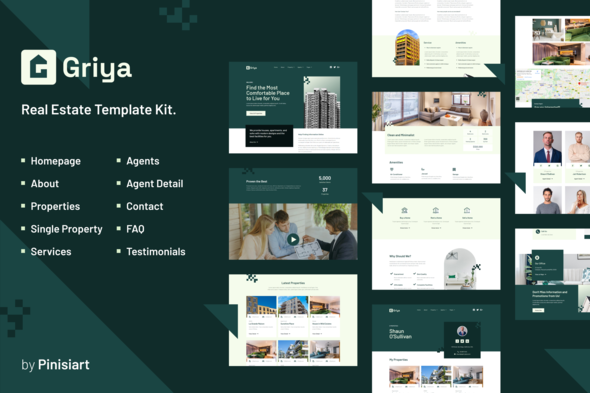 Griya - Apartment & Single Property Real Estate Elementor Template Kit
