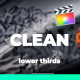 Clean Lower Thirds I Titles For FCPX - VideoHive Item for Sale
