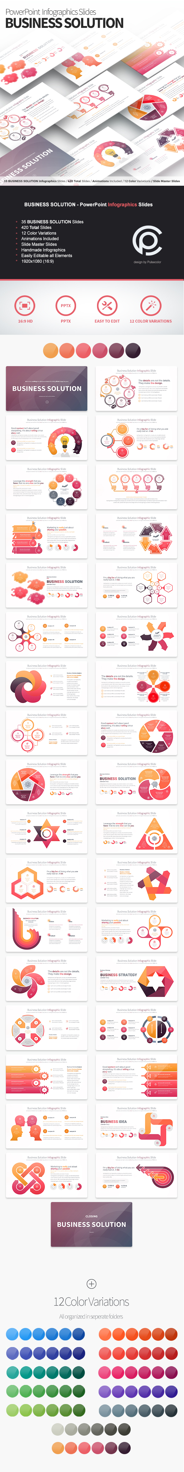 Business Solution - PowerPoint Infographics Slides