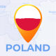 Poland Map - Republic of Poland Travel Map - VideoHive Item for Sale