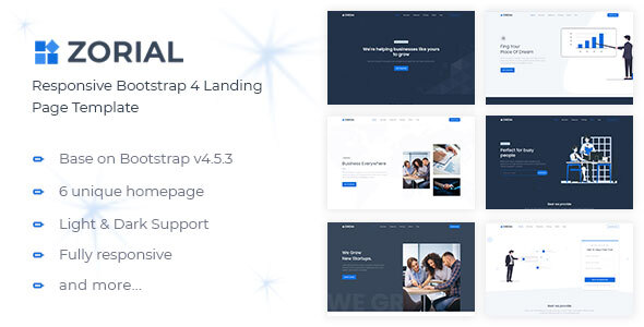 Zorial - Landing Page Template