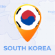 South Korea Map - Republic of Korea Travel Map - VideoHive Item for Sale