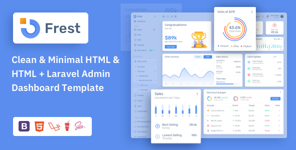 Frest - HTML & Laravel Bootstrap Admin Dashboard Template