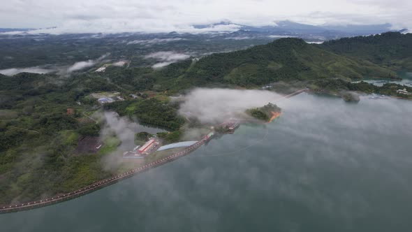 Aerial View of Fish Farms in Norway