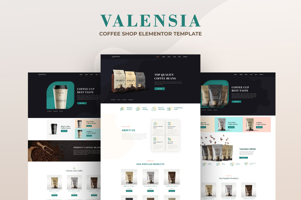 Valensia | Coffee Shop Elementor Template Kit