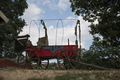An Abandoned, Old Wooden Wagon With Destroyed Tent in a Farm - PhotoDune Item for Sale