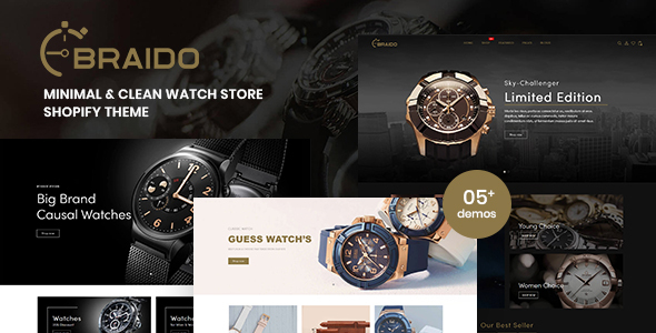 Braido – Minimal & Clean Watch Store Shopify Theme
