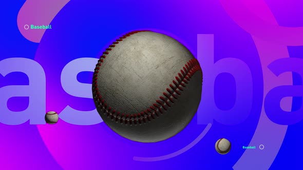 Typography Baseball Sports Background Blue