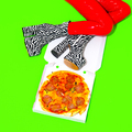 Fast Foot creative minimal art. Pizza Lover. Food porn concept - PhotoDune Item for Sale