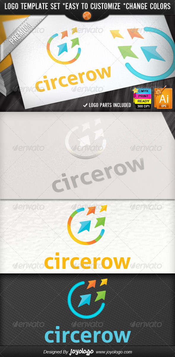 Circle Arrow Business Growth Marketing Logo Design