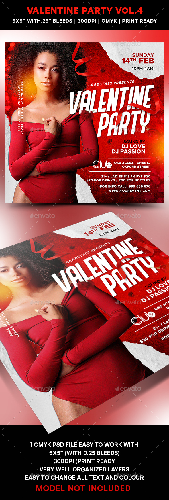 Valentine Party Flyer Vol.4