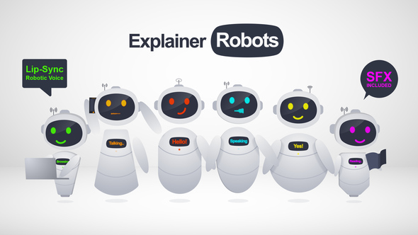Explainer Robots - Robot Character Explainer Animation Toolkit