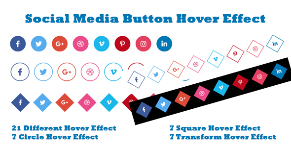 Social Media Button Hover Effect