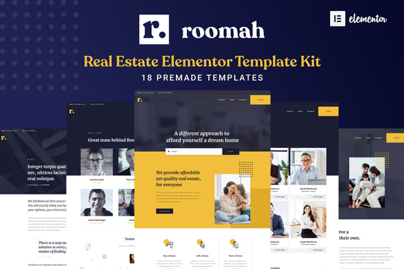 Roomah - Real Estate Agent Elementor Template Kit