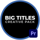 Big Titles For Premiere Pro - VideoHive Item for Sale