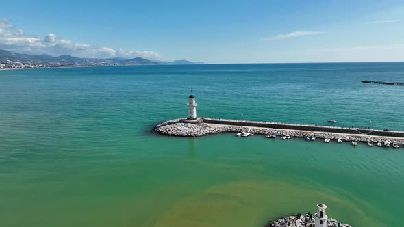 Light House Aerial view 4K