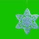 Ornament in the Form of a Snowflake on a Green Background - VideoHive Item for Sale