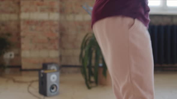 Woman Having Dance Workout in Studio