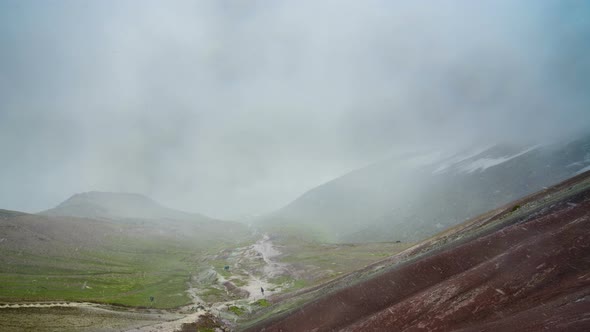 Bad Weather near the Rainbow Mountain