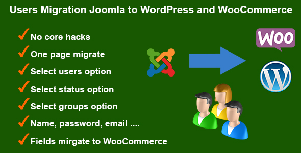 Users Migration Joomla to WordPress and WooCommerce